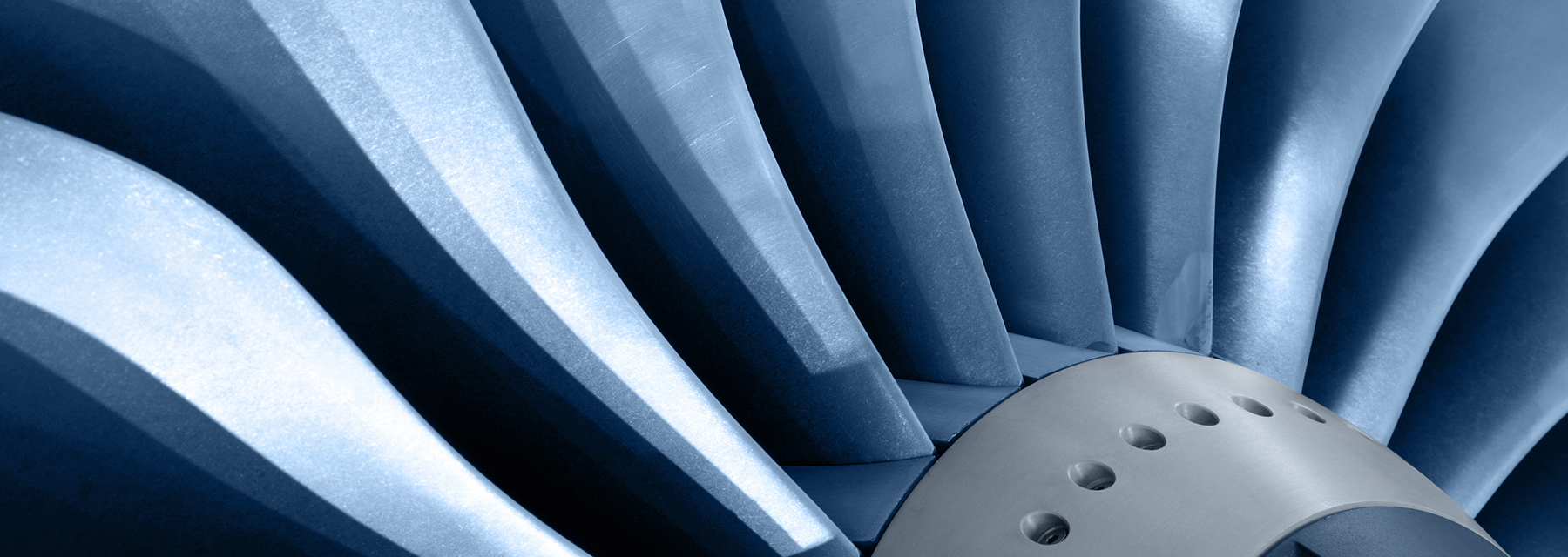 close up of engine turbine